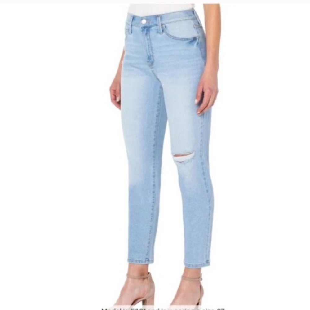 Rachel Rachel Roy Respect High Rise Straight Leg Mom Jean mid wash size 10/30